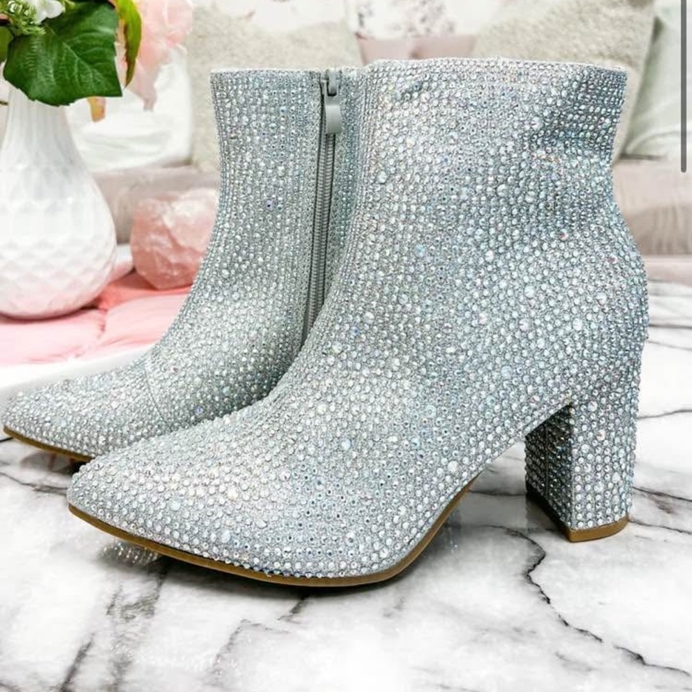 TAYLOR SPARKLY RHINESTONE EMBELLISHED BOOTIES
